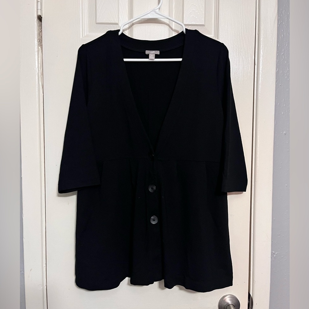 J.Jill Womens Half Sleeve Deep‎ V Neck Cardigan
